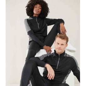 Finden + Hales Contrast Zip Neck Midlayer Top