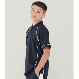 Finden + Hales Kids Performance Piped Polo Shirt