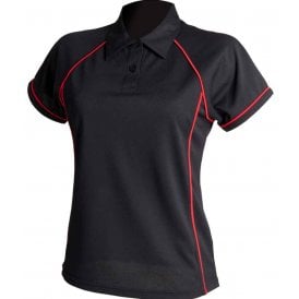 Finden + Hales Ladies Performance Piped Polo Shirt