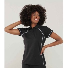 Finden + Hales Ladies Performance Piped Polo Shirt
