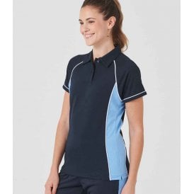 Finden + Hales Ladies Performance Piped Polo Shirt