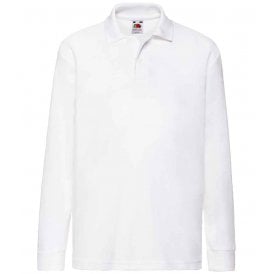 Fruit of the Loom Kids Long Sleeve Poly/Cotton Piqué Polo Shirt