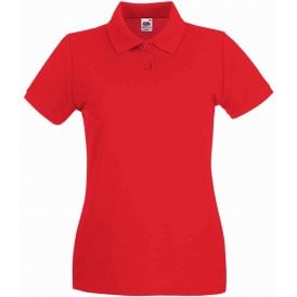 Fruit of the Loom Lady-Fit Premium Cotton Piqué Polo Shirt