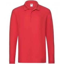 Fruit of the Loom Premium Long Sleeve Cotton Piqué Polo Shirt