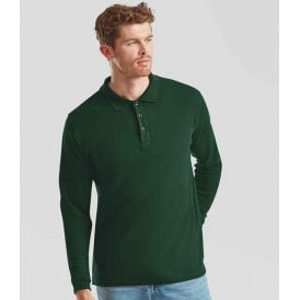 Fruit of the Loom Premium Long Sleeve Cotton Piqué Polo Shirt