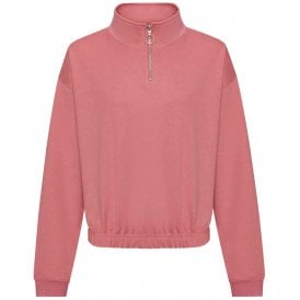 AWDis Ladies Cropped 1/4 Zip Sweatshirt