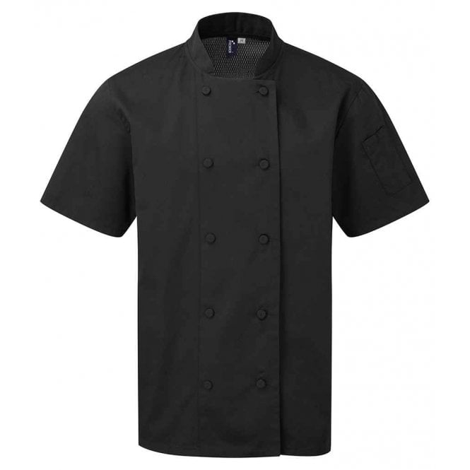 Premier  Coolchecker® Short Sleeve Chef's Jacket