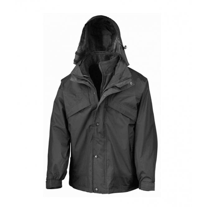 Result  3-in-1 Waterproof Zip and Clip Fleece Lined Jacket