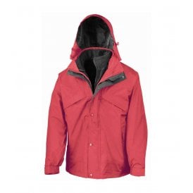 Result 3-in-1 Waterproof Zip and Clip Fleece Lined Jacket