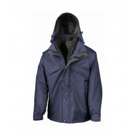 Result 3-in-1 Waterproof Zip and Clip Fleece Lined Jacket