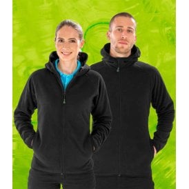 Result Genuine Recycled Hooded Micro Fleece Jacket