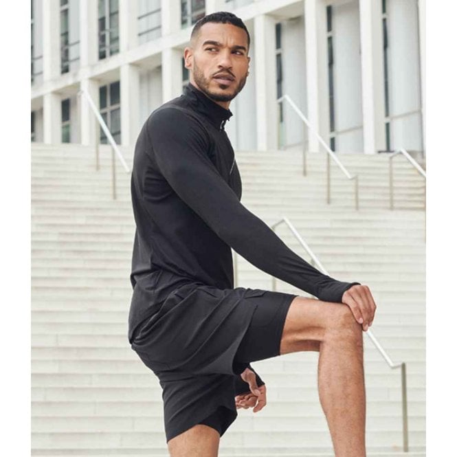 Tombo  Long Sleeve Zip Neck Performance Top