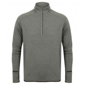 Tombo Long Sleeve Zip Neck Performance Top