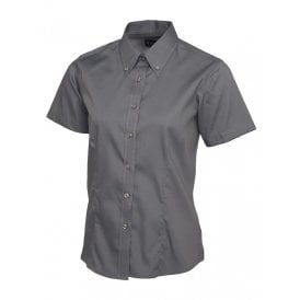 Ladies Pinpoint Oxford Half Sleeve Shirt