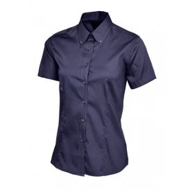 Ladies Pinpoint Oxford Half Sleeve Shirt