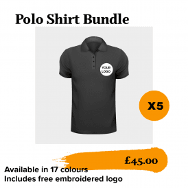 Polo Shirt Bundle 1 - 5 x Branded Polo Shirts